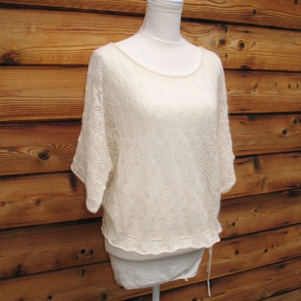 NWOT Cream Knit Top - Picture 2 of 8